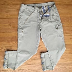 LL Bean khaki Cargo pants, flannel lined